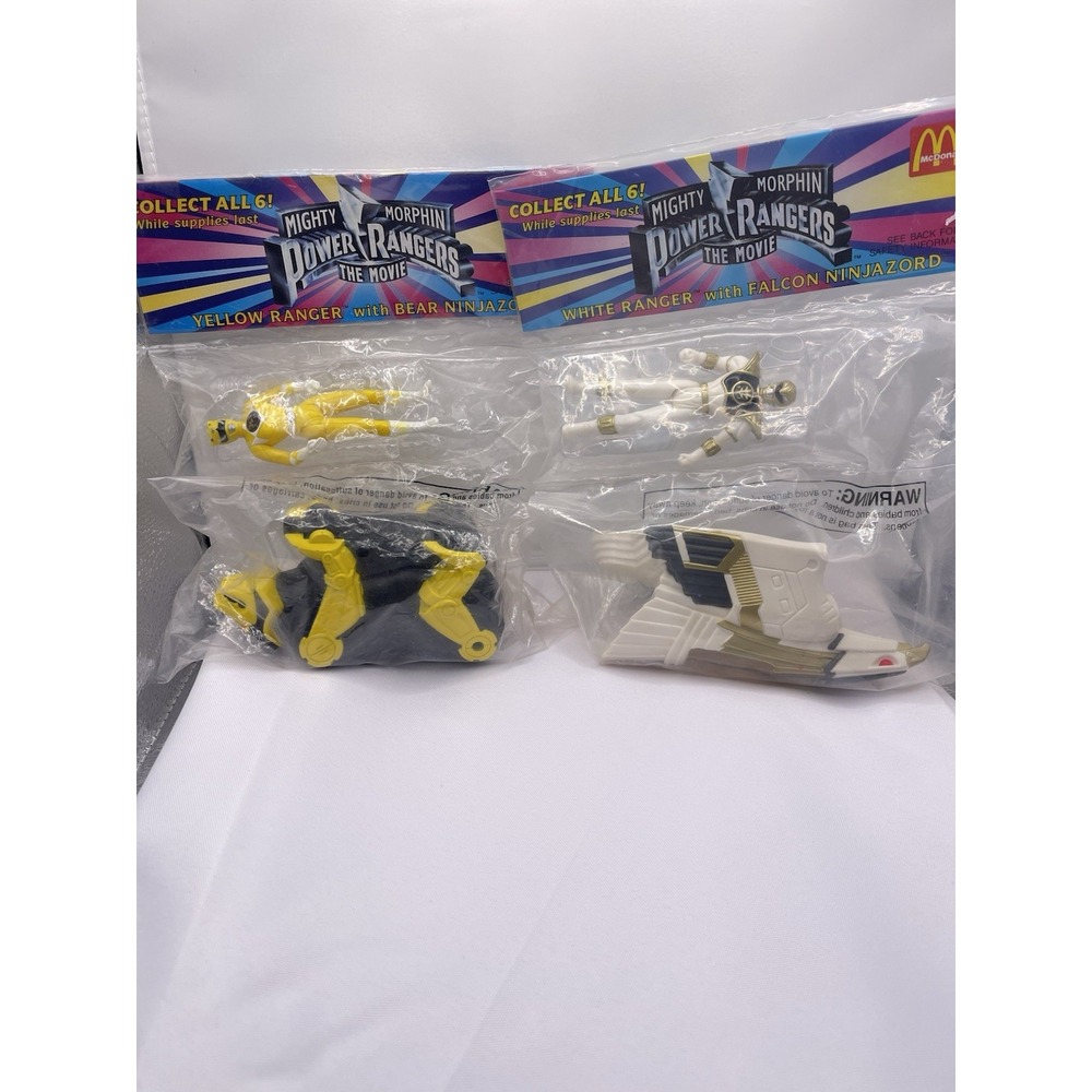 1995 McDonalds Mighty Morphin Power Rangers The Movie Set of 2 Toys - Brand New